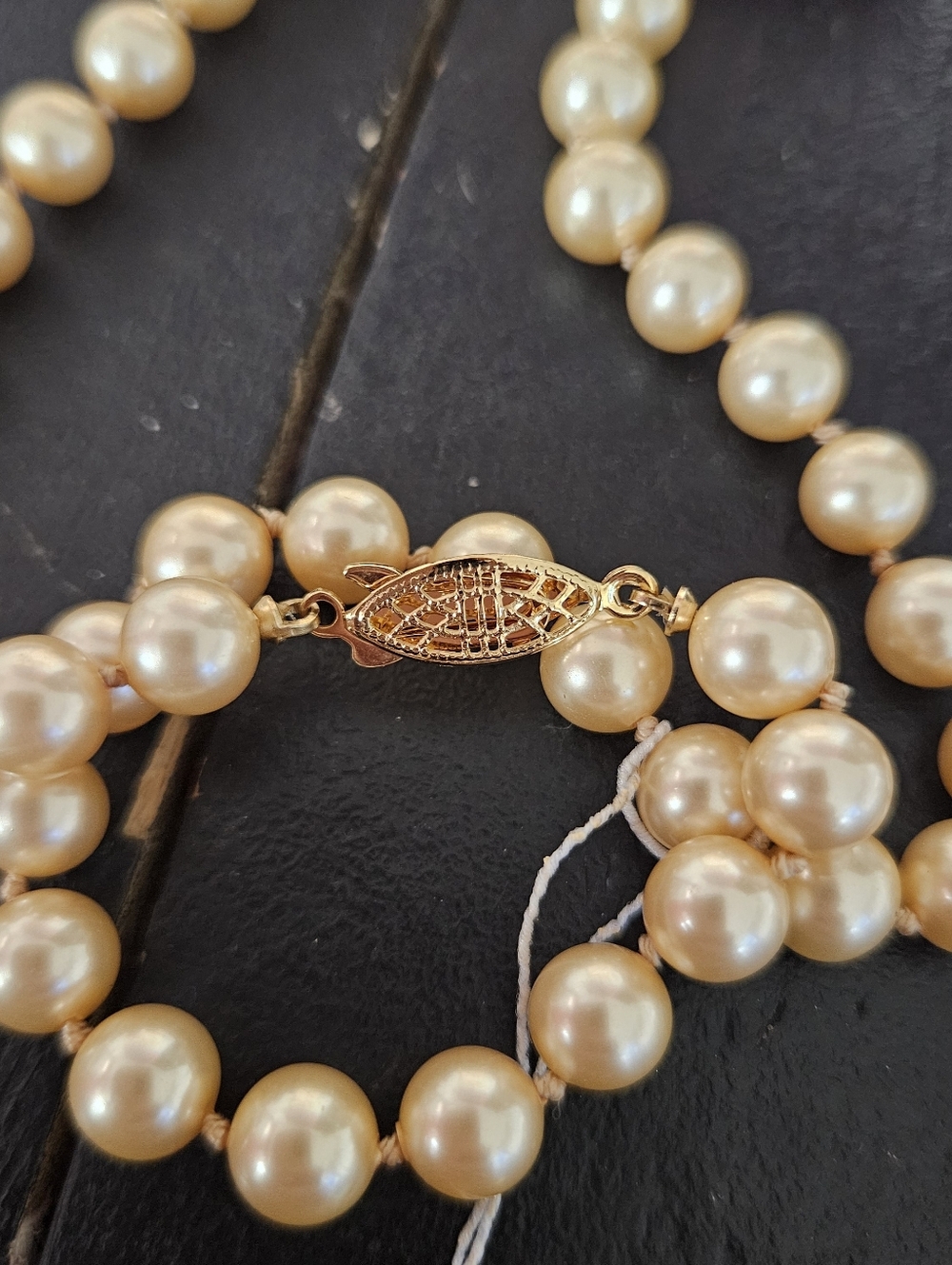 Marvella NWT Cream Pearl Necklace Vintage Original Packaging Granny Regency - Picture 4 of 4